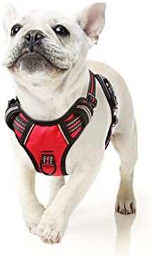 HEELE Dog Harness Harness for Small Dogs No Pull Dog Vest Harness for Small Dog with Soft Handle Reflective for Outdoor Training, Red, S
