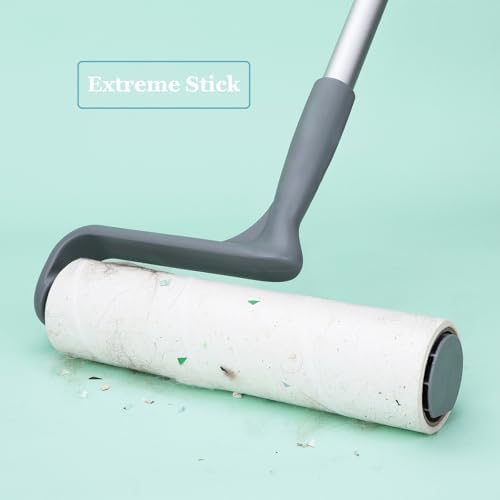 10 inch Large Lint Roller Refill Compatible with Evercare Layers Smart Design Mega Lint Rollers for Pet Hair Extra Sticky 60 Sheets per Refill, 6 Pack, 360 Sheets Total