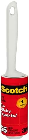 Scotch Lint Roller, 56 Easy-Tear Sheets, 4 in x 22.6 ft, Lint Remover for Clothes, Pet Hair & Furniture, Ergonomic Handle, Reliable Scotch Brand Adhesive