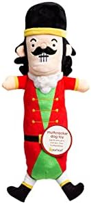 Pearhead Holiday Nutcracker Dog Toy, Stuffed Dog Plush Toy, Squeaker Pet Toy, Christmas Dog Toy, Pet Owner Gift, Novelty Pet Toys