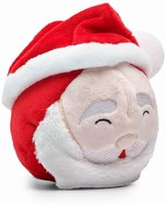 Flourish Pets 2 in 1 Christmas Multi-Layer Chew Toy for Active Dogs | Non-Toxic BPA Free Double Stitched Soft Fabric and Long-Lasting Dog Plush Toys (Christmas Santa 3.5")