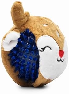 Flourish Pets 2 in 1 Large Prancer Christmas Multi-Layer Chew Toy for Active Dogs | Non-Toxic BPA Free Double Stitched Soft Fabric and Long-Lasting Dog Plush Toys (Large Prancer Tree Pack)