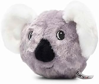 Flourish Pets 2in1 Tough Durable Dog Chew Toy with Non-Toxic BPA Free Rubber&Double Stitched Soft Fabric Exterior Squeaky Indestructible Dog Toy for Aggressive Chewers-Single Pack,Koala Prickles(4'')