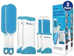 Pet Hair Remover: Reusable Dog Cat Lint Brush for Couch Furniture - 2 Pack