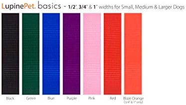 LupinePet Basics 3/4" Red 9-14" Adjustable Collar for Small Dogs