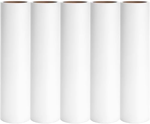 10 inch Mega Lint Roller Refills for Evercare Layers Smart Design Large Floor Lint Rollers Extreme Stick 10'' Wide Sticky Roller Refills 60 Sheets per Roll 5 Pack Total 300 Sheets