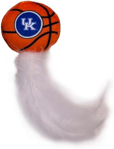 Pets First Best Plush CAT Toy - NCAA Kentucky Wildcats Complete Set of 3 Piece Cat Toys Filled with Fresh Catnip. Includes: 1 Helmet Cat Toy, 1 Football Cat Toy with Feathers, & 1 Beer Bottle.
