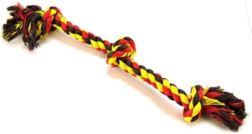 Mammoth Flossy Chews Color Rope Tug – Premium Cotton-Poly Tug Toy for Dogs – Interactive Dog Rope Toy – Tug Dog Chew Toy