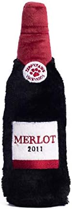 ZippyPaws Happy Hour Crusherz Squeaky Plush Pet Toy for All Breeds - Merlot