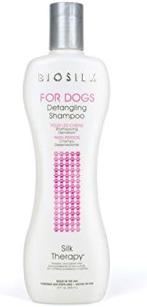 BioSilk for Dogs Silk Therapy Detangling Dog Shampoo, 12 Fl Oz, 6-Pack