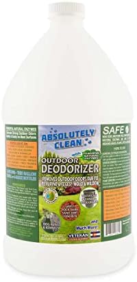 Absolutely Clean Amazing Outdoor Deodorizer odor eliminator Natural Enzyme Just Spray & Walk Away Grass, AstroTurf, Dog Runs, Patios, Decks, Fence & More Vet Approved - odor eliminator for strong odor