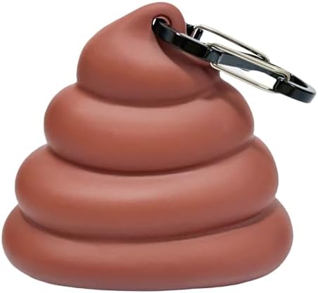 Dog Poop Bag Dispenser for Dog Leash, Poop Shape Sturdy Holder (Pack of 3)
