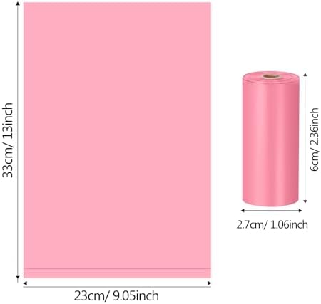 Lifegogo 1140 Counts 57 Rolls Unscented Doggy Poop Bags, Leak-Proof, Easy Tear-Off, Pink (13 x 9 Inches)