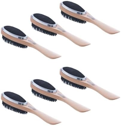 Superio Lint Brush for Clothes,6-Pack,3 in 1 Garment Brush - Double Sided Wood Handle,Clothes Brush,Lint Brush for Suit,Wool Coat,Removes Pet Lint and Dust and Shoe Horn