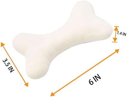 JOYELF Squeaky Dog Toy Plush Dog Chew Toy for Puppy Dogs, Interactive Non Toxic Chase Fetch Dog Toys with Squeakers for Dogs, 3 Pack Bones