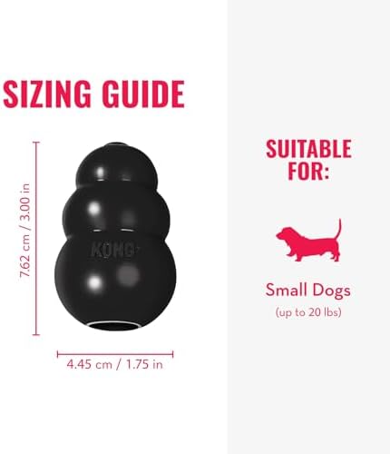KONG Extreme Dog Toy, Durable Natural Rubber Chew, for Small Dogs