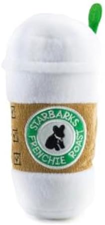 Haute Diggity Dog Starbarks Coffee Cup Plush Dog Toy, Drink Parody Chew Toy