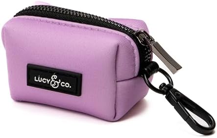 Lucy & Co. Bouquet Dog Poop Bag Holder and Dispenser, Clips to Leash, Water-Repellent Neoprene, Includes Refill Roll