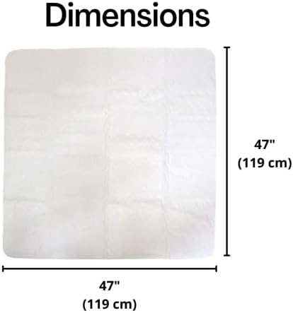 Midlee 47" x 47" Dog Pee Pad- Pack of 2- Washable & Reusable Large Puppy Potty Training Pad