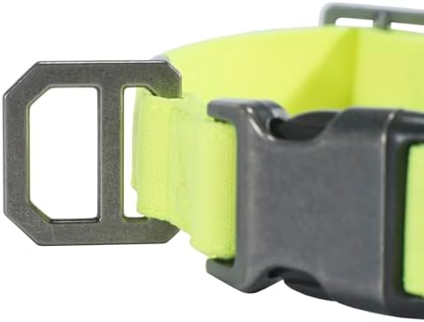 Carhartt Nylon Duck Dog Collar, Fully Adjustable Durable 2-Ply Cordura Nylon Canvas Collars for Dogs, Brite Lime, Medium