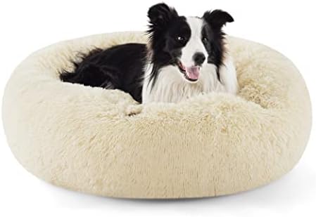 Bedsure Calming Dog Beds Large Sized Dog Donut Washable Pet Bed,36ins