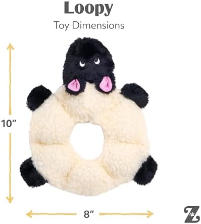 ZippyPaws Loopy No Stuffing Dog Toys to Keep Them Busy - 10"