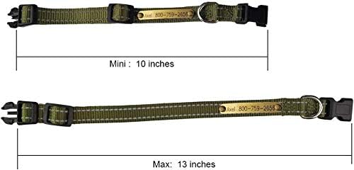 SINYUDUN Personalized Reflective Dog Collars with Customized ID Tags
