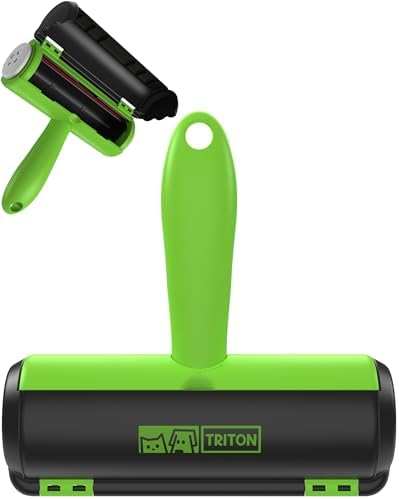 Triton Pet Hair Removal Tool w/Fur Trapping Compartment, Green