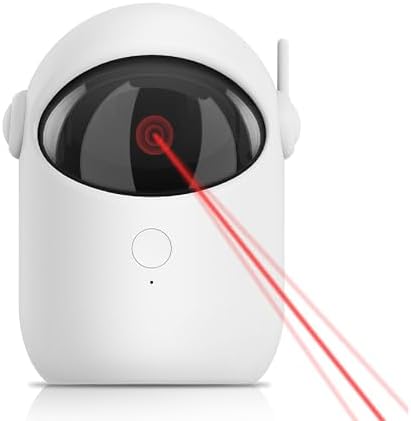 PAWSPIK Automatic Laser Cat Toy, Rechargeable Interactive Cat Toy, White