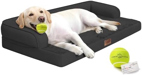 Comfort Expression Waterproof XXL Dog Bed with Bolster for Extra Large Dogs