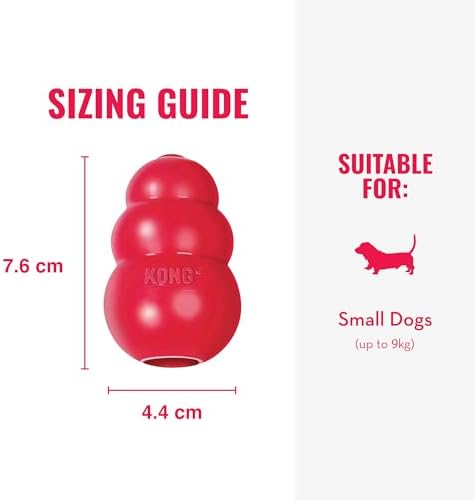 KONG Classic Stuffable Dog Toy, Natural Rubber, for Small Dogs (Pack of 2)