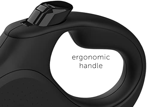 TUG Monochrome XL Retractable Dog Leash, 26 ft (Extra Large, Black)