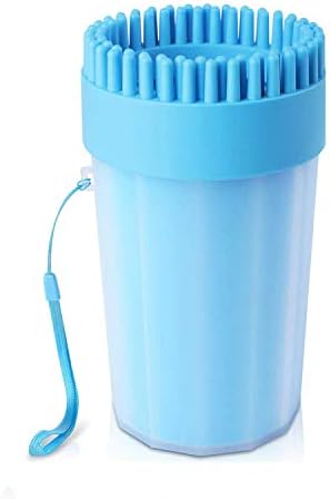 Dog Paw Cleaner with Towel, Portable Pet Cleaning Cup, Comfortable Silicone Dog Feet Cleaner, Dog Brush Cup for Pet Grooming