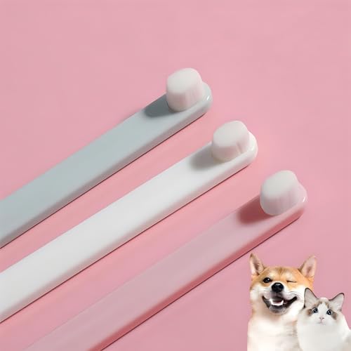 LINGXIYA Extra Soft Pet Toothbrushes Dental Cleaning Brushes,3 Pack Kit