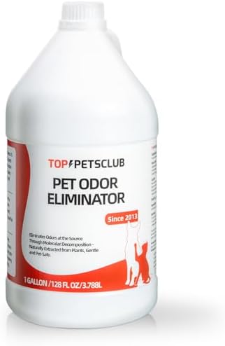 Pet Odor Eliminator for Strong Odor, Pet Stain Remover for carpet, Ready to Use Plant Based Formula Dog & Cat Urine Odor Eliminator Spray - Colorless and Odorless,Used in House, Doghouse(128oz)
