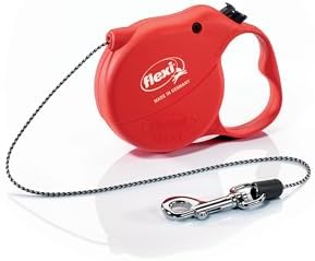 Flexi Basic Standard Cord Red Mini Extra Small 3m Retractable Dog Leash/Lead for Dogs up to 8kgs/18lbs