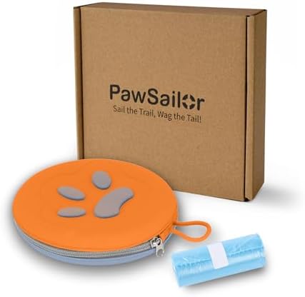 Collapsible Dog Bowls, 2-in-1 Pet Travel Bowls Blue Orange