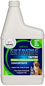 EXTREME ENZYME, PET STAIN & ODOR ELIMINATOR - Concentrate, makes 2 gallons. Triple action bio-enzymatic cleaners and plant based surfactants break down pet mess forever. FRAGRANCE FREE, makes 256 oz