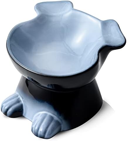Nihow Elevated Ceramic Dog Bowls: 6.5 Inch Raised Dog Bowl for Food & Water