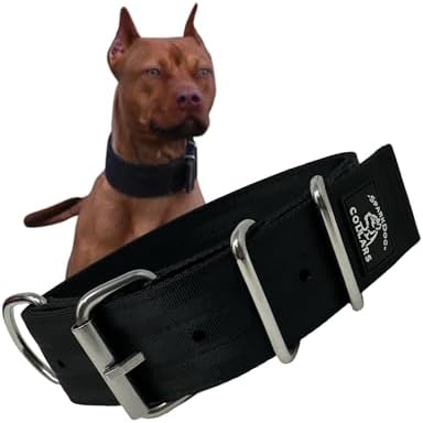 SparkDog 2” Working Dog Collar – Heavy Duty (14-20" (Black, 2" Width)