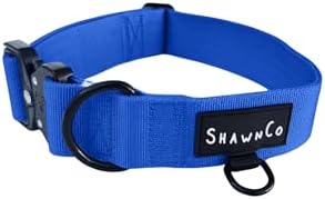 ShawnCo Basecamp Tactical Dog Collar (Electric Blue, M)