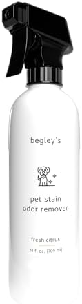 Begley's Pet Stain and Odor Remover - Pet Odor Eliminator for Home - Pet Urine Enzyme Cleaner - Pet Carpet Cleaner for Pets - Enzymatic Cleaner for Dog Urine, Cat Pee, Feces, Fluids - 24 Ounce