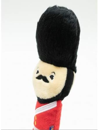 PetLondon British London Royal Guard Plush Dog Toy, Squeaky and 6" Plush London Queen Guard Puppy Toy, Cute Fun Royal London Union Jack Dog Interactive Toy