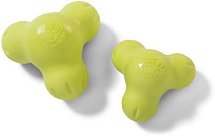 WEST PAW Zogoflex Tux Treat Dispensing Dog Chew Toy – Interactive Chewing Toy for Dogs – Dog Games for Aggressive Chewers, Fetch, Catch – Holds Kibble, Treats, Large 5", Granny Smith