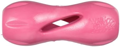 WEST PAW Qwizl Durable Zogoflex Dog Puzzle Toy for Mental Stimulation, and Enrichment - Treat Dispensing for Bully Sticks and Dental Sticks - Dishwasher Safe - Made in USA - Small - Geranium