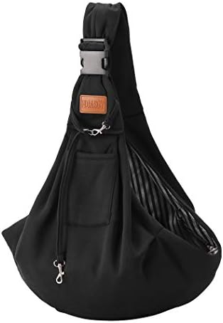 FDJASGY Small Dog Sling Cat Carrier Adjustable Strap Hands Free Reversible Pet Puppy Travel Bag Backpack for Outdoor Travel