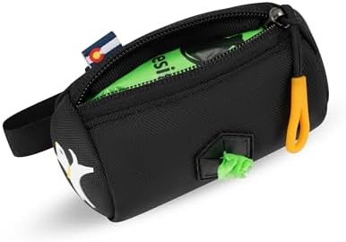 OllyDog Scoop Pick Up | Dog Poop Bag Holder | Lightweight & Water-Resistant Dispenser | Leash Attachment for Hands-Free Carry | Fits Standard Waste Bag Rolls (Raven)