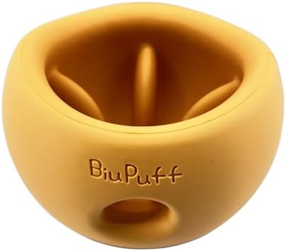 Treat Dispensing Dog Toy & Slow Feeder Bowl, Interactive Puzzle and Mental Toy for Anxiety Relief,Chase Play, and Use as Freezable Lick Bowl (Vibrant Orange, Small 357g)