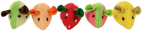 SmartyKat (5 Count) Skitter Slices Plush Catnip Cat Toys - Multi Color, 5 Count