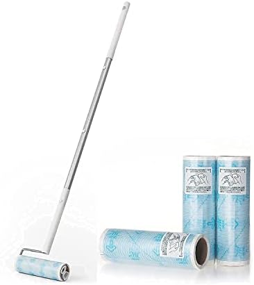 UNIKON 802 Long Handle Lint Roller with 4 Rolls of 120 Sheet Refills in Total